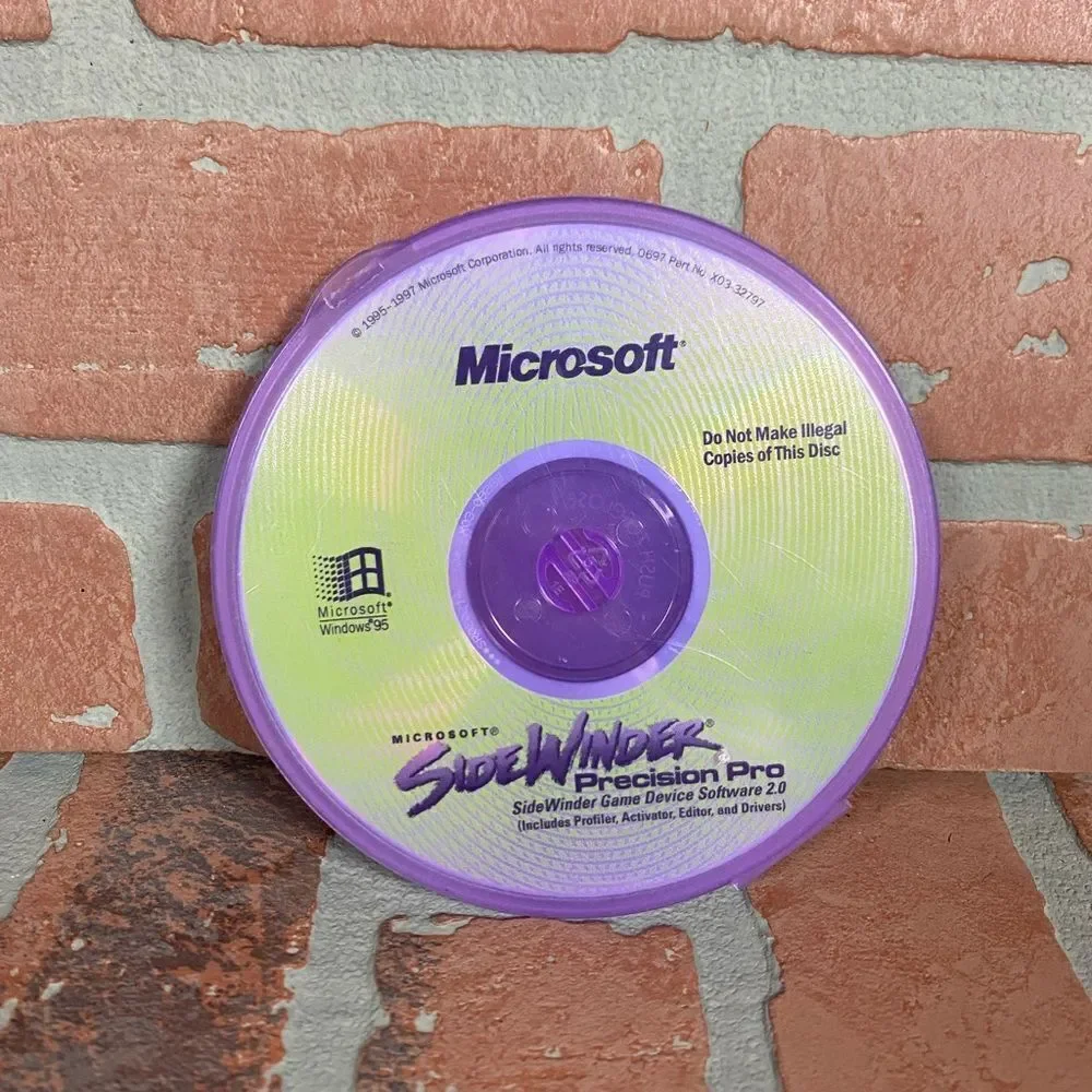 Microsoft SideWinder Precision Pro Game Device Software 2.0 Driver PC CD-ROM